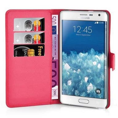 Samsung Galaxy NOTE EDGE Plånboksfodral Skal (Röd)