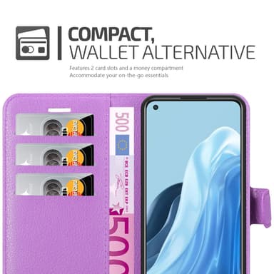 Oppo FIND X5 LITE / Reno7 5G Plånboksfodral Skal (Lila)
