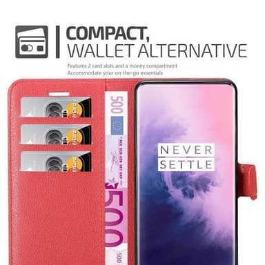 OnePlus 7 PRO Plånboksfodral Skal (Röd)