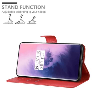 OnePlus 7 PRO Plånboksfodral Skal (Röd)