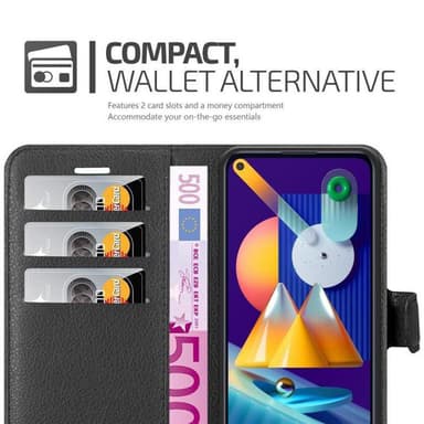 Samsung Galaxy A11 / M11 Plånboksfodral Skal (Svart)