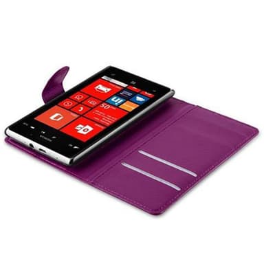 Nokia Lumia 925 Plånboksfodral Skal (Lila)