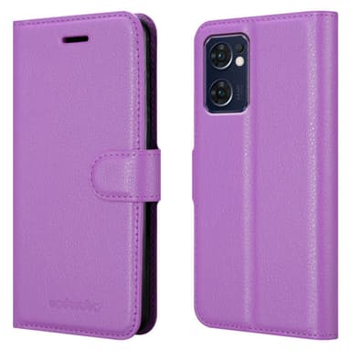 Oppo FIND X5 LITE / Reno7 5G Plånboksfodral Skal (Lila)