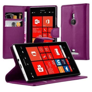 Nokia Lumia 925 Plånboksfodral Skal (Lila)