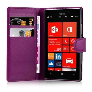 Nokia Lumia 925 Plånboksfodral Skal (Lila)