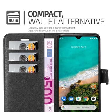 Xiaomi Mi A3 Plånboksfodral Skal (Svart)