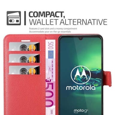 Motorola MOTO G8 PLUS Plånboksfodral Skal (Röd)