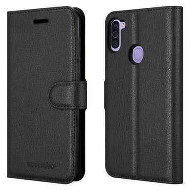 Samsung Galaxy A11 / M11 Plånboksfodral Skal (Svart)