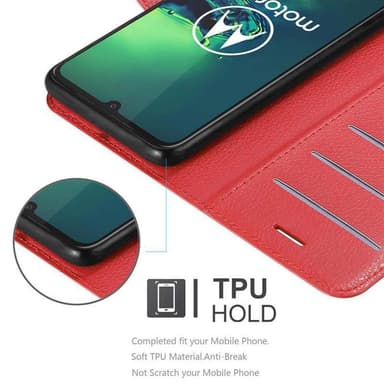Motorola MOTO G8 PLUS Plånboksfodral Skal (Röd)