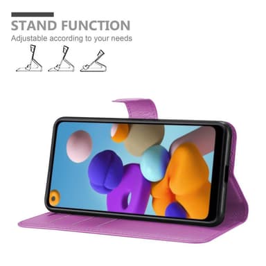 Samsung Galaxy A21 Plånboksfodral Skal (Lila)