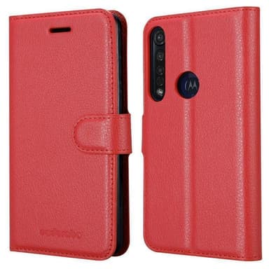 Motorola MOTO G8 PLUS Plånboksfodral Skal (Röd)