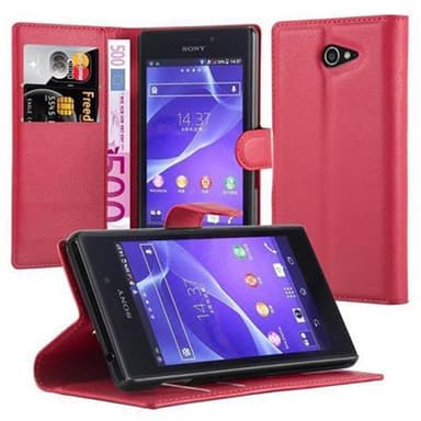 Sony Xperia M2 / M2 AQUA Plånboksfodral Skal (Röd)