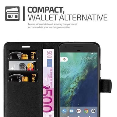 Google PIXEL Plånboksfodral Skal (Svart)