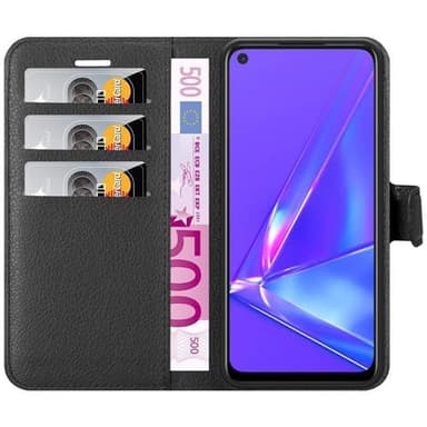 Oppo A72 Plånboksfodral Skal (Svart)