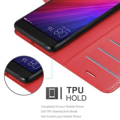 Xiaomi Mi 5s Plånboksfodral Skal (Röd)