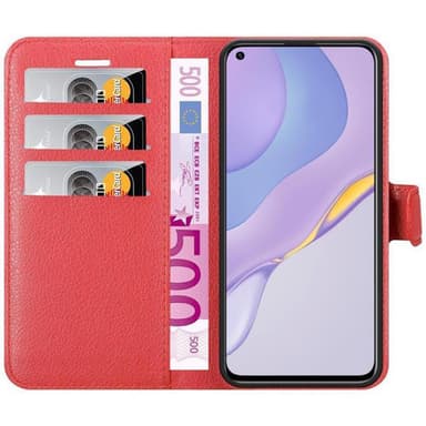 Huawei NOVA 7 5G Plånboksfodral Skal (Röd)