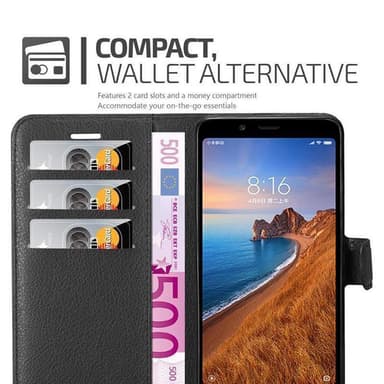 Xiaomi RedMi 7A Plånboksfodral Skal (Svart)