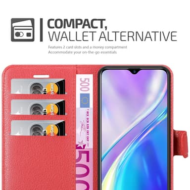 Realme X2 / XT / Oppo K5 Plånboksfodral Skal (Röd)