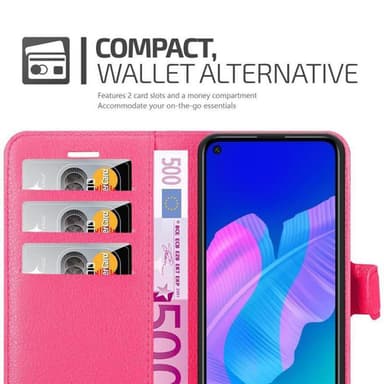 Huawei P40 LITE E Plånboksfodral Skal (Rosa)