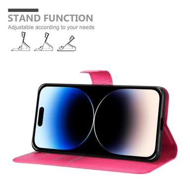 iPhone 14 PRO MAX Plånboksfodral Skal (Rosa)