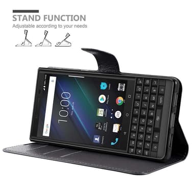 Blackberry KEY 2 Plånboksfodral Skal (Svart)