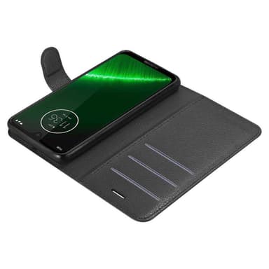 Motorola MOTO G7 / G7 PLUS Plånboksfodral Skal (Svart)