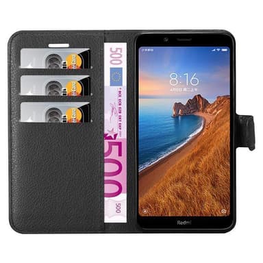 Xiaomi RedMi 7A Plånboksfodral Skal (Svart)