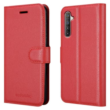 Realme X2 / XT / Oppo K5 Plånboksfodral Skal (Röd)