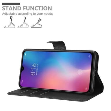 Xiaomi Mi 9 Plånboksfodral Skal (Svart)