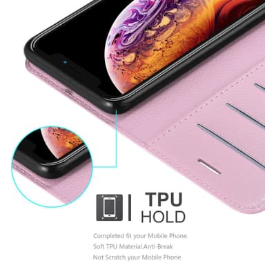 iPhone X / XS Plånboksfodral Skal (Rosa)