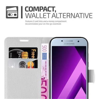 Samsung Galaxy A3 2017 Plånboksfodral Skal (Vit)