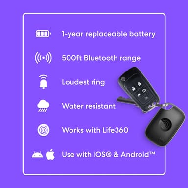 Life360 Tile Pro (2024) - 1-Pack (Black)