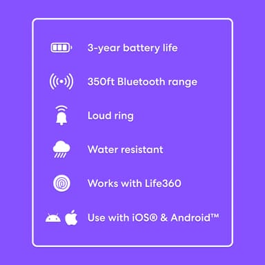 Life360 Tile Starter Pack (2024) - 2-Pack (Black Mate/Slim)