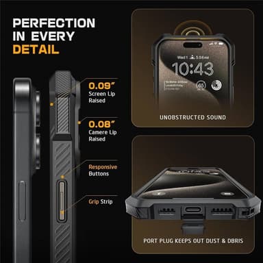 SUPCASE UB Grip skal iPhone 16 - Svart