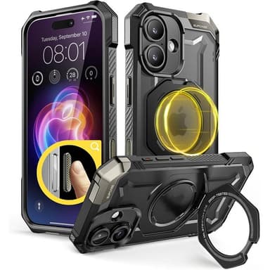 SUPCASE UB Grip skal iPhone 16 - Svart
