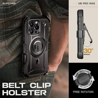 SUPCASE UB Pro Mag fodral iPhone 16 Pro Max - Svart