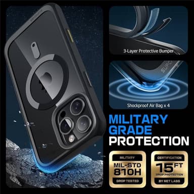 SUPCASE UB Mag Stand skal iPhone 16 Pro - Svart