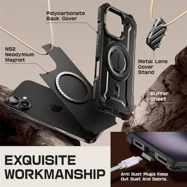 SUPCASE UB Mag XT fodral iPhone 16 - Svart