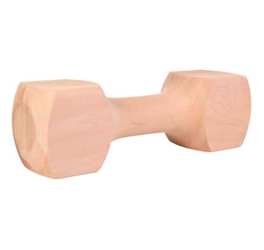 Leksak för hundar apporterande hantel i trä, kantig, ca. 650 g, Trixie