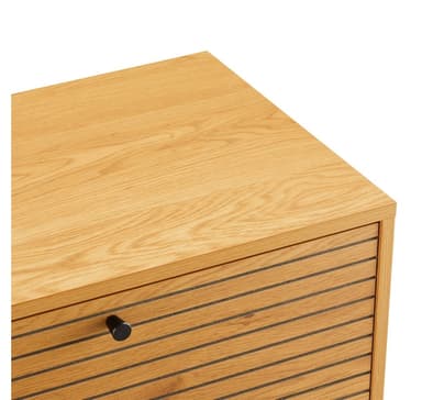TV-bord LINE 120x40xH50cm, melamin med ekbark