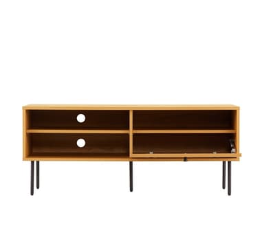 TV-bord LINE 120x40xH50cm, melamin med ekbark