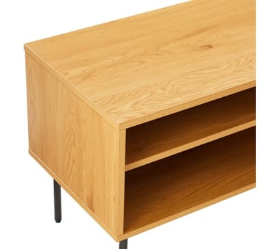 TV-bord LINE 120x40xH50cm, melamin med ekbark