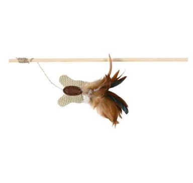 Leksak för katter som leker spö med fjäril och fjädrar, 45 cm