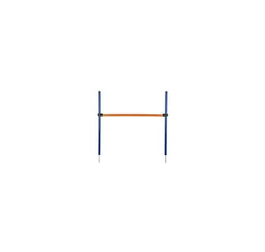 Hundaktivitets agilityhäck, plast, 123 × 115 cm, ø 3 cm, blå/orange