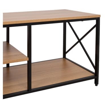 TV-bord STUDY 140x40xH46,5cm, ek/svart