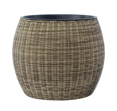 Planteringskruka WICKER D48xH40cm, ljusbrun