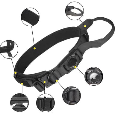 AirTag Pet Collar - Justerbart hundhalsband i nylon med AirTag-hållare