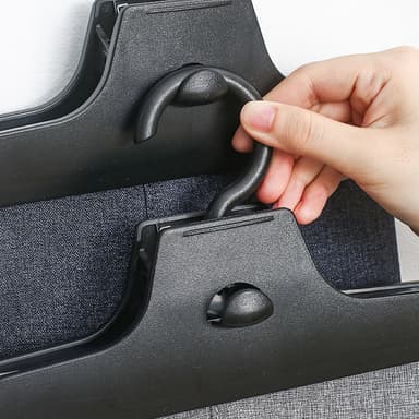 Tyg leggingshängare med klämma Svart