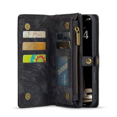 CaseMe mobilfodral 008 8-kort iPhone 16 - Svart/grå