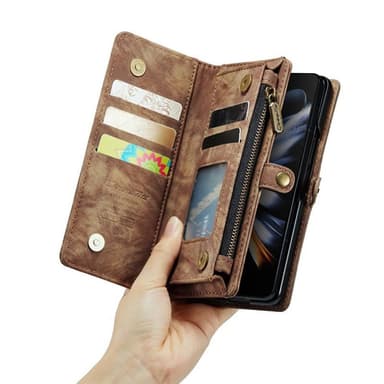 CaseMe mobilfodral 008 5-kort Samsung Galaxy Z Fold 5 - Brun